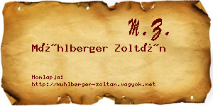 Mühlberger Zoltán névjegykártya